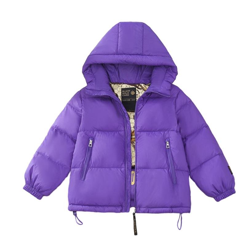 Cappotto con Cappuccio Invernale Caldo con Zip per Bambini 4-14 Anni
