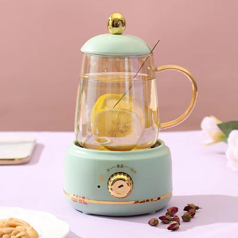 0.4-0.6L Health Pot, Office Small Tea Maker, Household Mini Health Cup, Tea Stove, Flower Boiling Tea Pot 220V