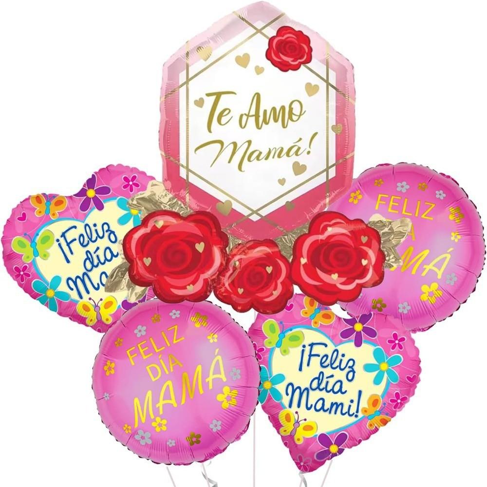 I Love You Mom Mother'S Day Decorative Aluminum Film Balloon Set As A Gift For Mom