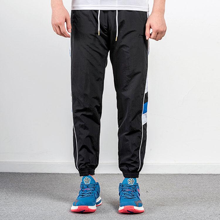 Li Ning Color Block Cuffed Sports Pants Unisex bottoms Black AYKQ045-2