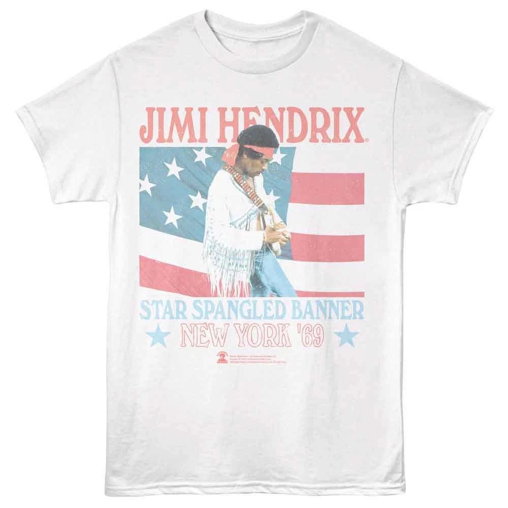 Jimi Hendrix - Star Spangled 69 - Unisex Short Sleeve Children s T-shirt - White 130