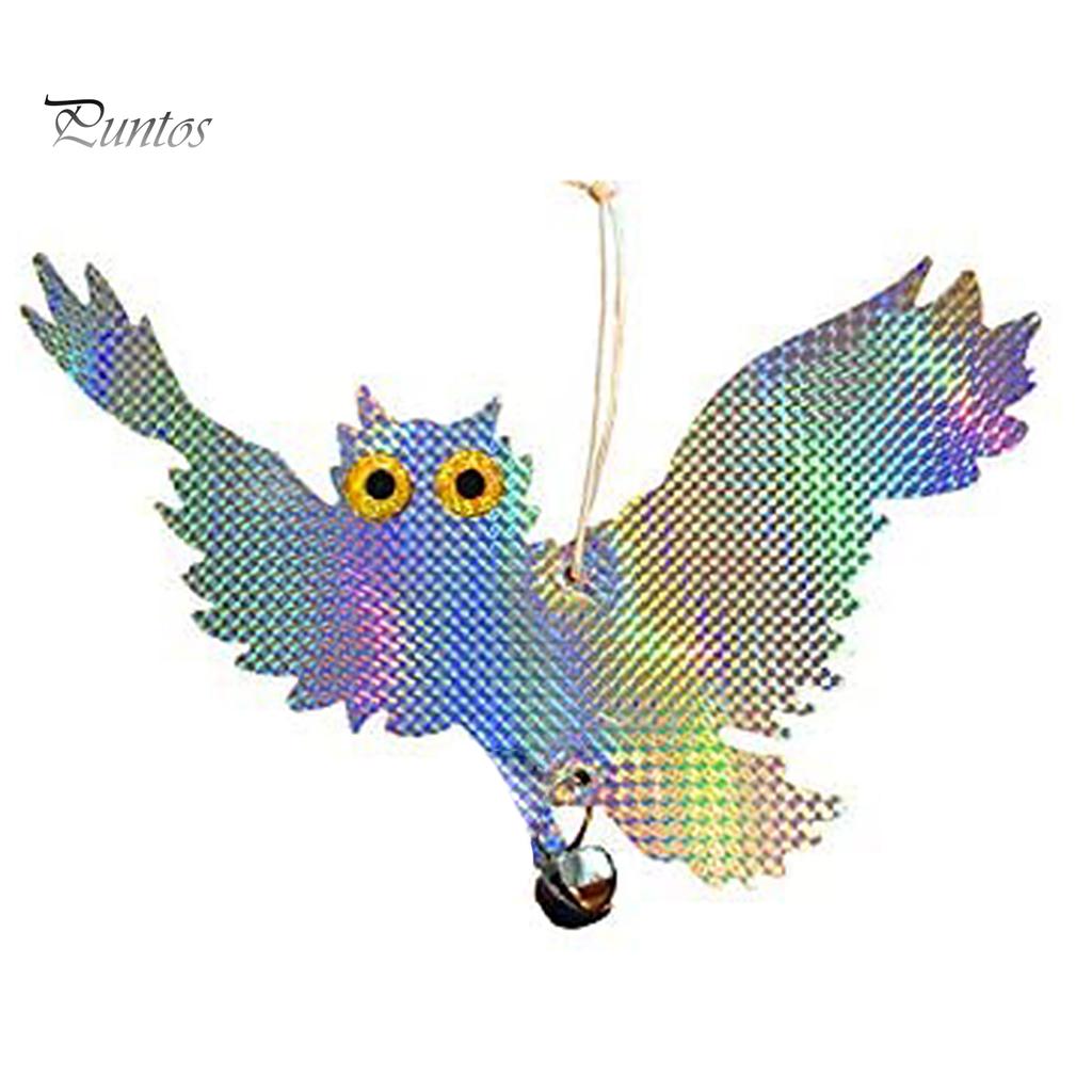 Puntos 2 pezzi dispositivo repellente per uccelli gufo riflettori frutteto balcone decorazione giardino