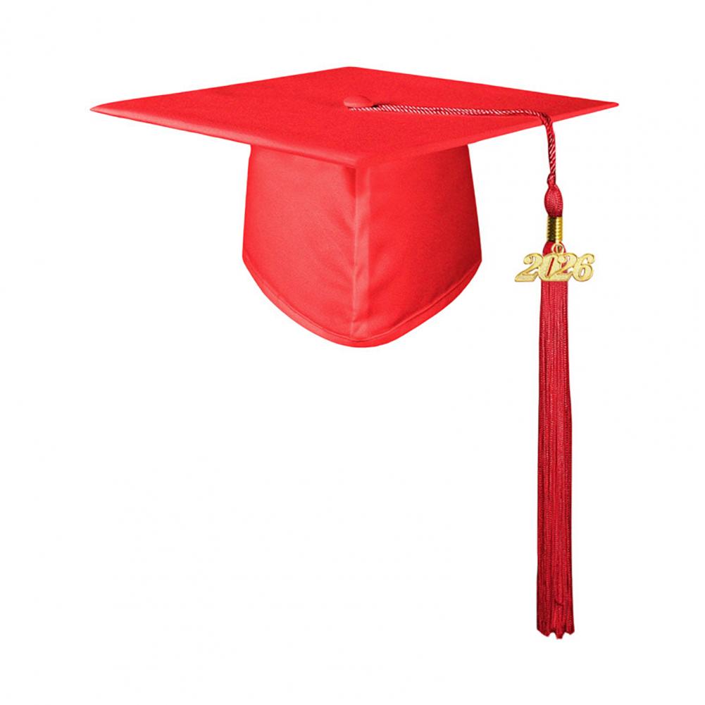 High School Graduation Cap Matte Graduation Cap with 2026 Tassel Adjustable Elastic Unisex Graduation Hat Adult for College