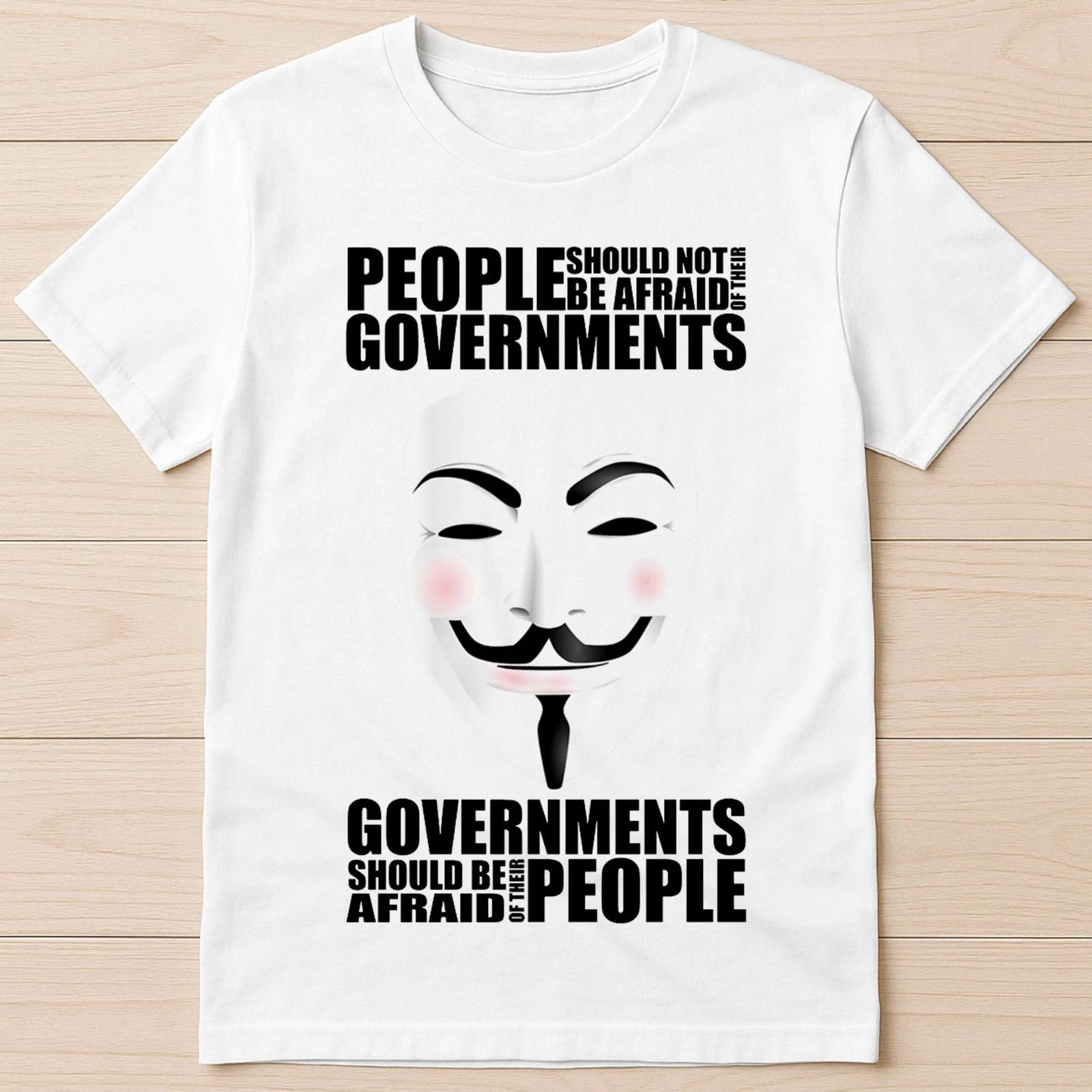 V For Vendetta T Shirt Anonymous Mask Government Funny Gift Tee T Shirt 159 S