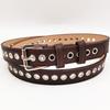New Metal Hole-free Whole Air Eye Belt for Women's Belt European and American Fashion Jeans Pu Belt