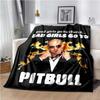 Decke Herr 305 Pitbull MR Worldwide Hippie Poster Gedrucktes Flanellkorn Handtuch Weicher Plüsch Sofa Bett Flauschige Decke