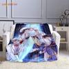 Anime flanelová deka InuYasha Print Deky Hanyou No Yashahime 3D Dětská Deka Dospělí Domácí Dekor Módní Party Deka Dárek