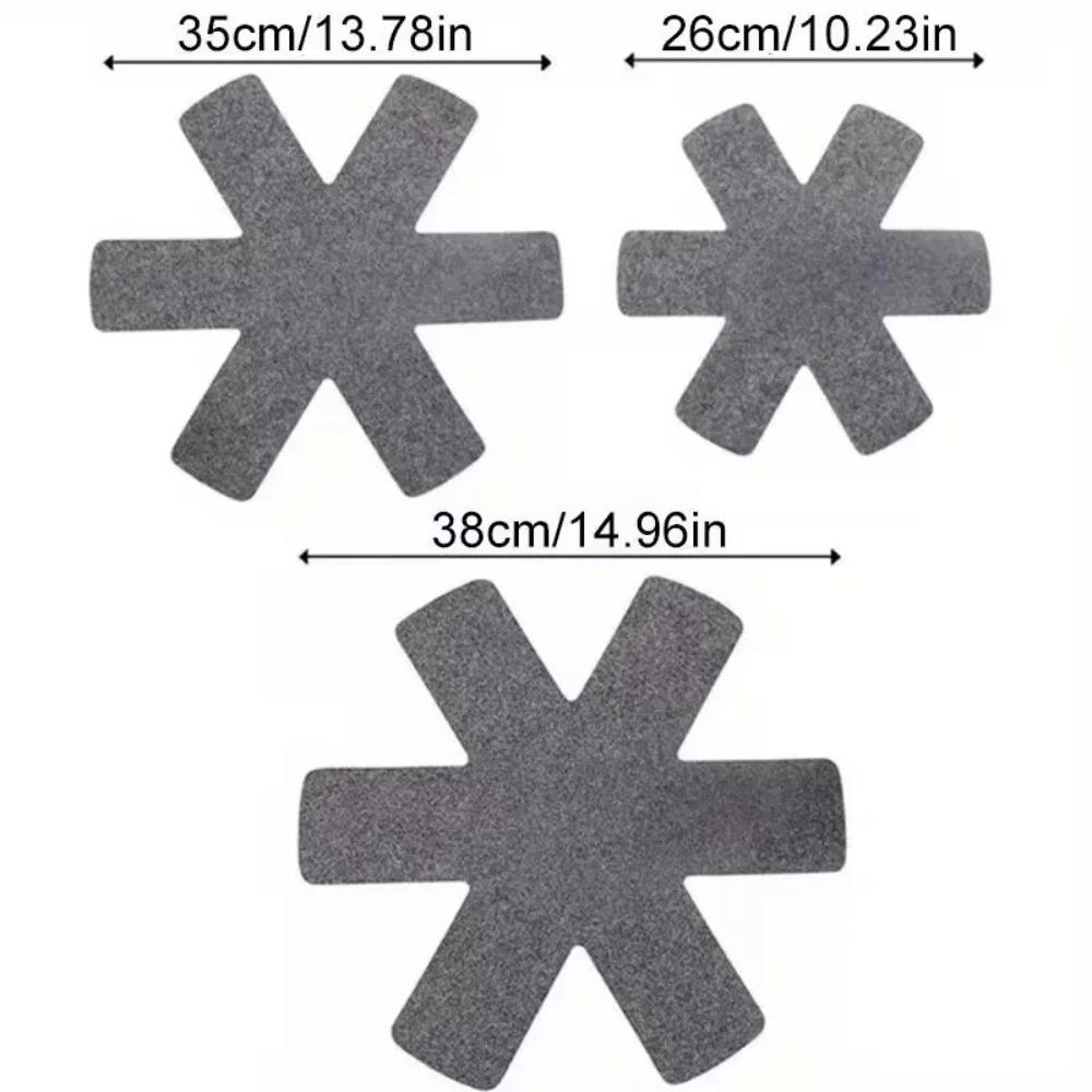 5PCS Pot and Pan Protectors Pot Dividers Pad Non-woven 3 Sizes Pans Separator Pads for Protecting Separators Pads Cookware