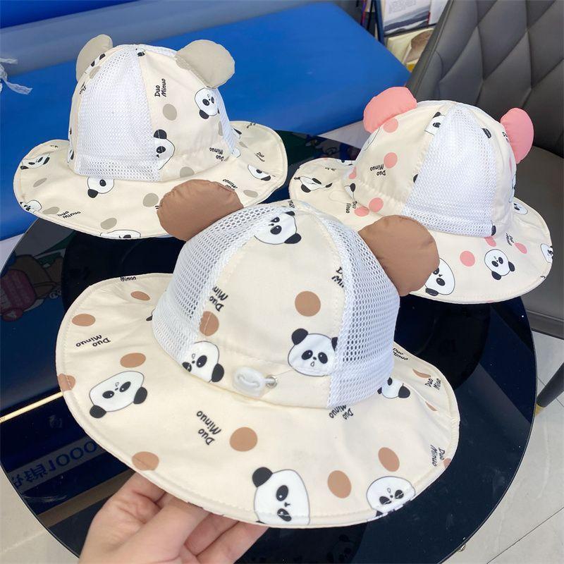 Kids Summer Wide Brim Sun Hat Breathable Mesh Bucket Hat UV Protection Outdoor Cap for Boys and Girls Cute Lightweight