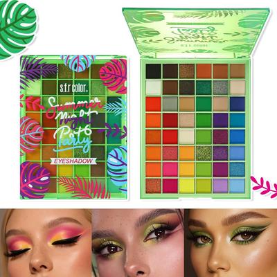 S.F.R 48-Color Pearlescent Matte Eyeshadow Palette: Waterproof, Smudge-Proof, Vibrant Dopamine Colors