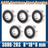 S698RS Bearing 8*19*6 Mm ( 5 PCS ) S698 RS 698 440C Stainless Steel S698-2RS Ball Bearings