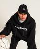 ALL DAY HOOPS Logo Embroidered Ball Cap Trash Black