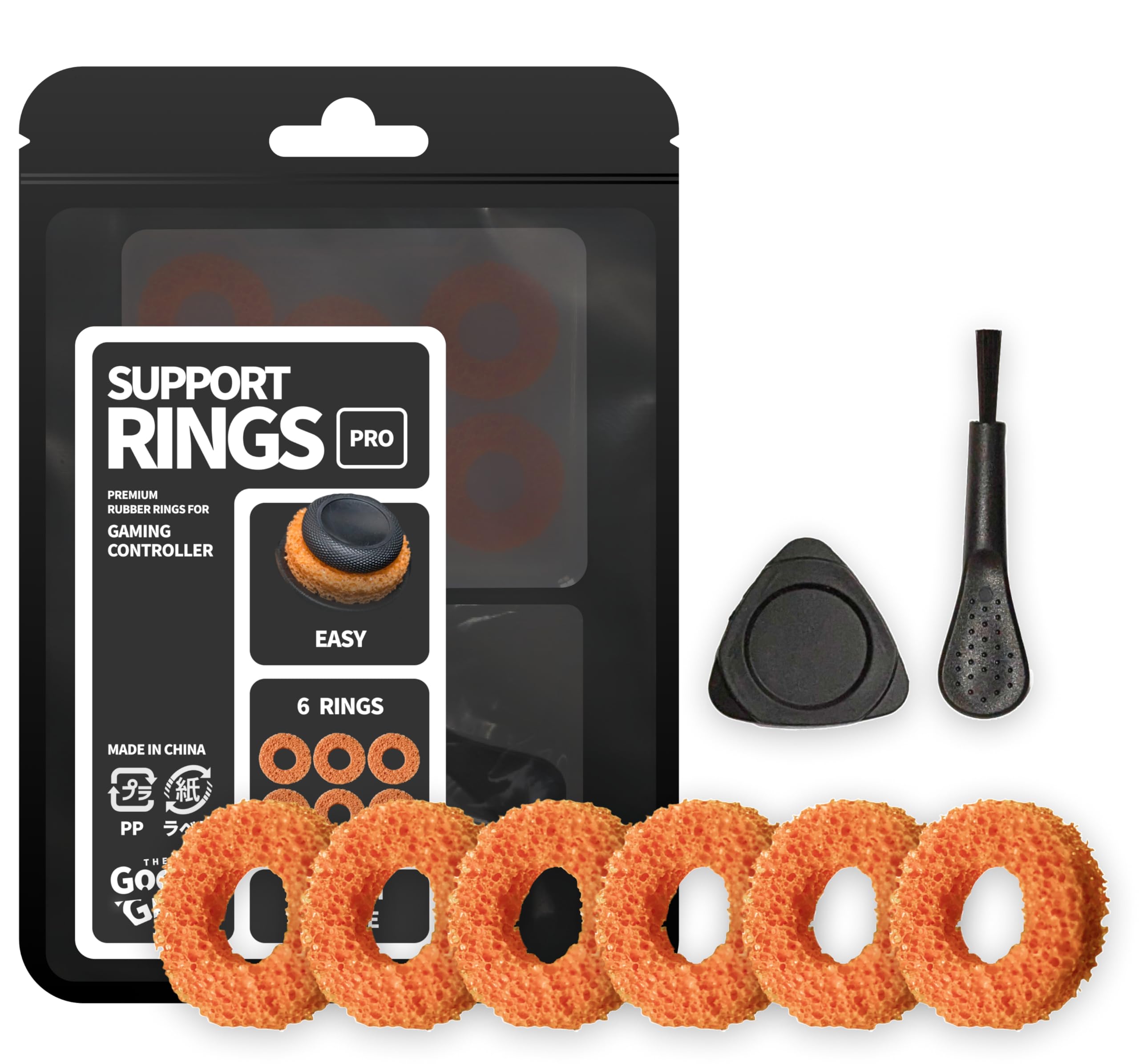 

Rubber Aim Improvement FPS Assist Ring Easy 6 pieces SUPPORT RINGS PRO for PS5 PS4 Switch Xbox and others Game Controller Stick The Good Gaming [Pro