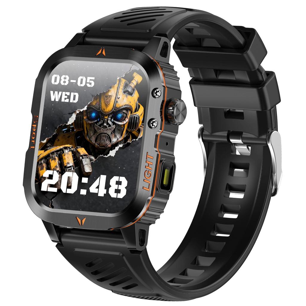 Robustes und langlebiges Militär-Smartwatch 1500mAh Akku 30-Tage Blouetooh Anruf Multifunktionalität, LED-Taschenlampe 150 Sportmodi Android iPhone.