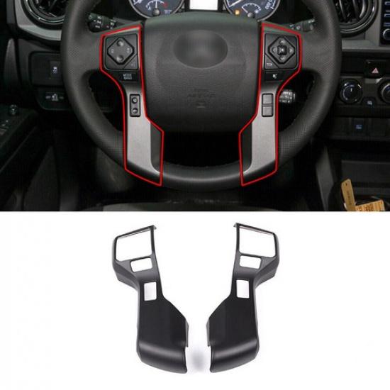 3x Matte Black Steering Wheel Navigation Dashboard Covers Kit for 4Runner +