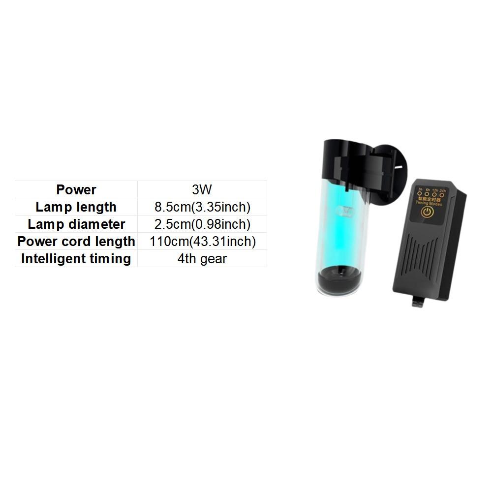 Four Speed Timing Fish Tank UV Sterilization Lamp Submersible Water Purification Lamp  Aquarium