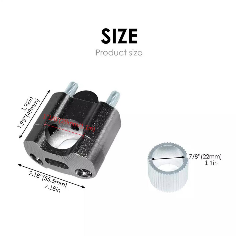 Motorcycle Handlebar Riser Clamp 1 Pair Adjustable Height Handlebar Riser Clamp For Cycling For Father Teens Professionals Road чёрный