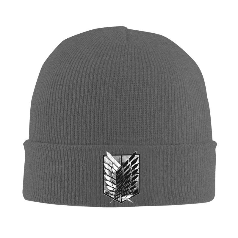 Attack on Titan Logo Print Beanie Hats Unisex Bonnet Hats Outdoor Knit Hat Autumn Winter Warm Head Wrap Caps Skullies Beanies
