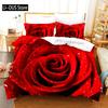 Set Biancheria da Letto Rosa Moda Romantico Tessile per la Casa Singolo Matrimoniale Misura Per Coppia Donna Ragazze Arredamento Camera da Letto Fiori Copripiumino