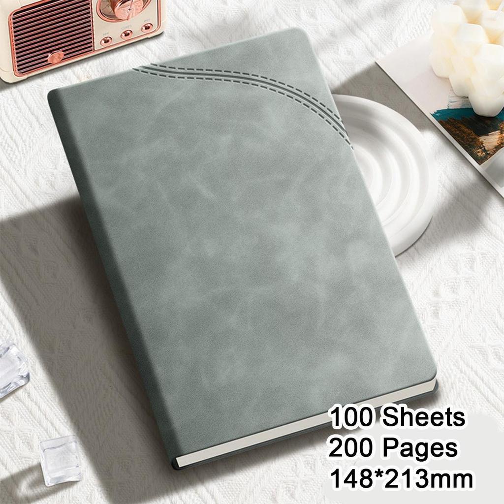 A5 Hardcover Student Notebook, Diary, Work Notepad, Business Meeting Record Book, Subject Notes, Handbook, 100 sheets 200 pages