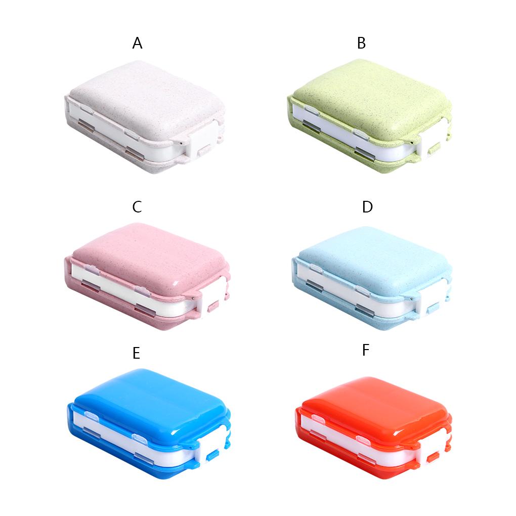 Pill Box Sealed Portable Container Collapsible Tablet Organizer Storage Divider Hiking Indoor Outdoor Dispenser