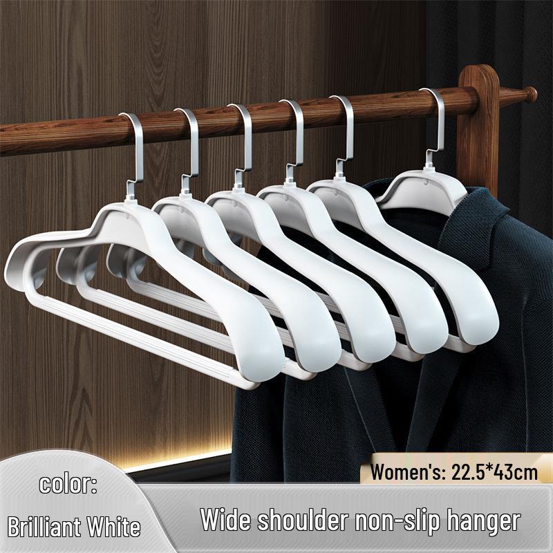Non-Slip Wide Shoulder Plastic Clothes Hanger - Traceless, No Deformation, Ideal for Coat Drying
