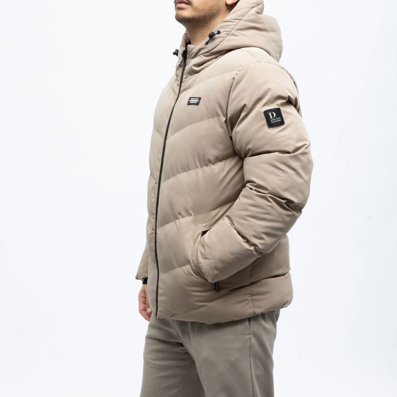 Doudoune interest zip noir avec capuche Homme DEELUXE 74