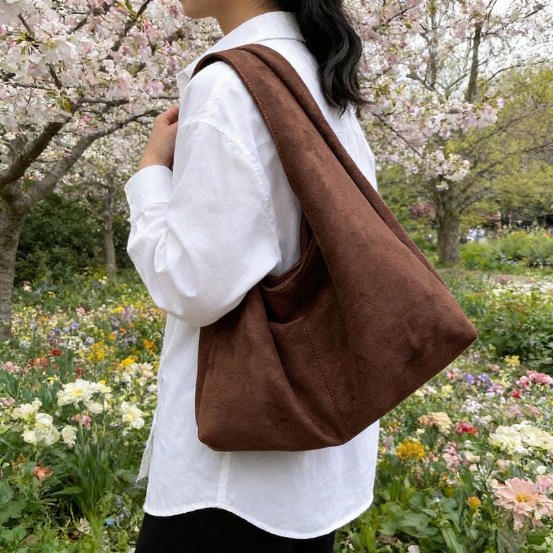 Soft Faux Suede Handbags Shoulder Bags, Large Capacity Tote Bags, Timeless Elegance Meets Everyday Comfort for Effortless Style