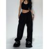 Hip Hop American Vintage Casual Pants Women's Sweatpants Loose Wide Leg Long Pants