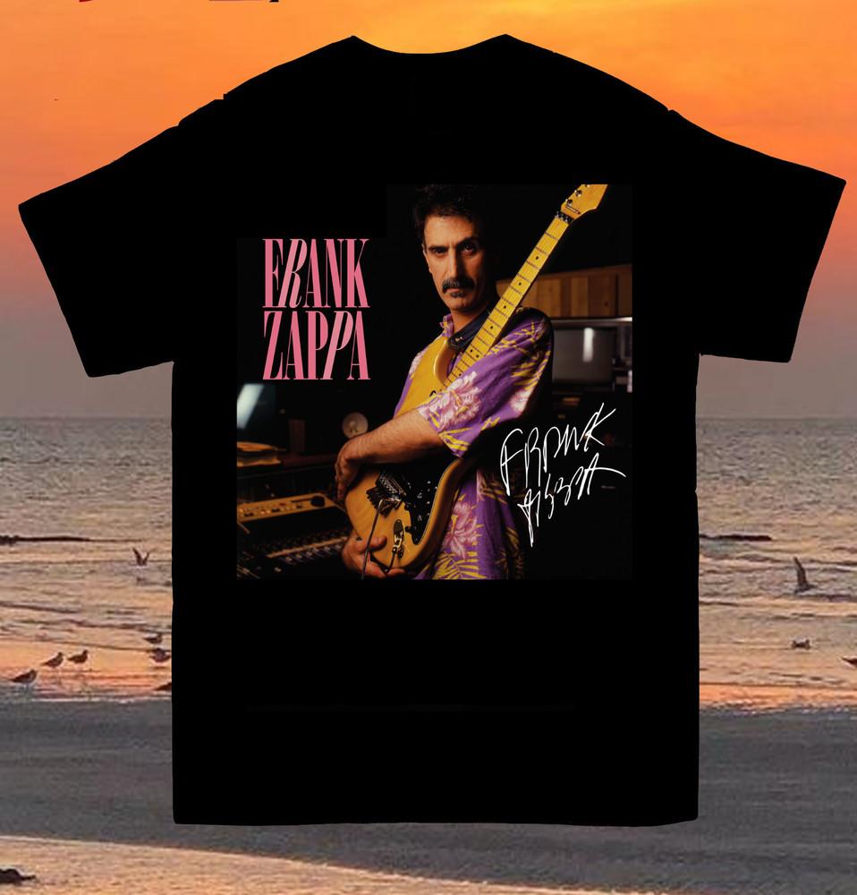 Inspired Frank Zappa Signature Cotton Black Gift Fans T- Shirt S to 2345XL Unisex T-Shirt XXXL