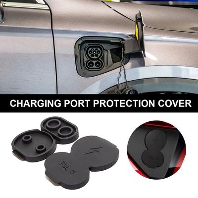 Tapa antipolvo para puerto de carga de coche, cubierta protectora de silicona impermeable y antipolvo para Tesla Model 3 Model Y, protector de orificio de carga de la UE