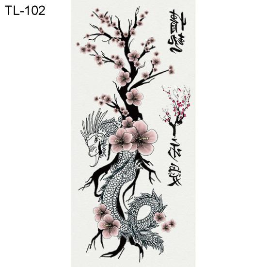 Fashion Butterfly Dragon Flower Body Art Temporary Fake Tattoo Sticker Decal