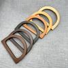 Eco-Friendly Natural Wood D-Shaped Bag Handle 1Pcs Half Circle Replacement for Crochet Shoulder Bag DIY Sewing Project