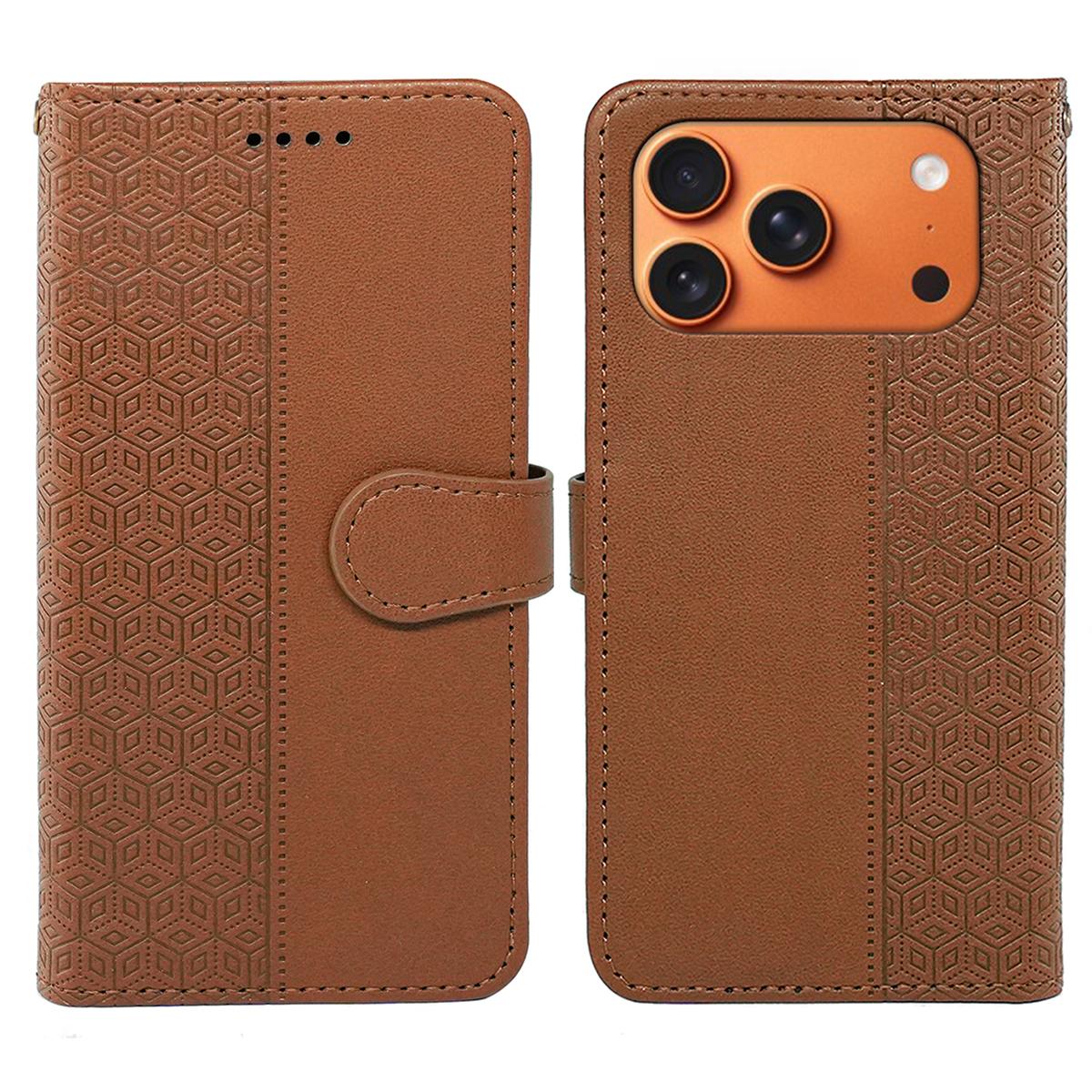 

For iPhone 17 Pro Wallet Phone Case Pattern Imprint Leather Flip Cover