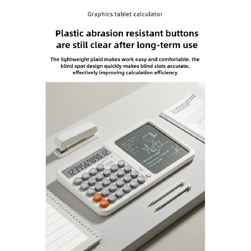 Bunter Mode-Taschenrechner mit Schreibtafel-Tastenrechner für Büro oder Schule, flexible Tastatur für College, Büro, Schüler
