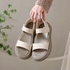 Fashion 2025 Summer New Retro Fashion Round Head Open Toe Sexy Thick Bottom Simple and Versatile Comfortable Casual Women's Sandals