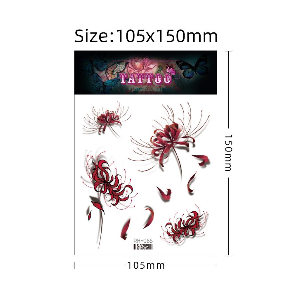 Waterproof Colorful Flower Tattoo Stickers - Disposable Tattoos