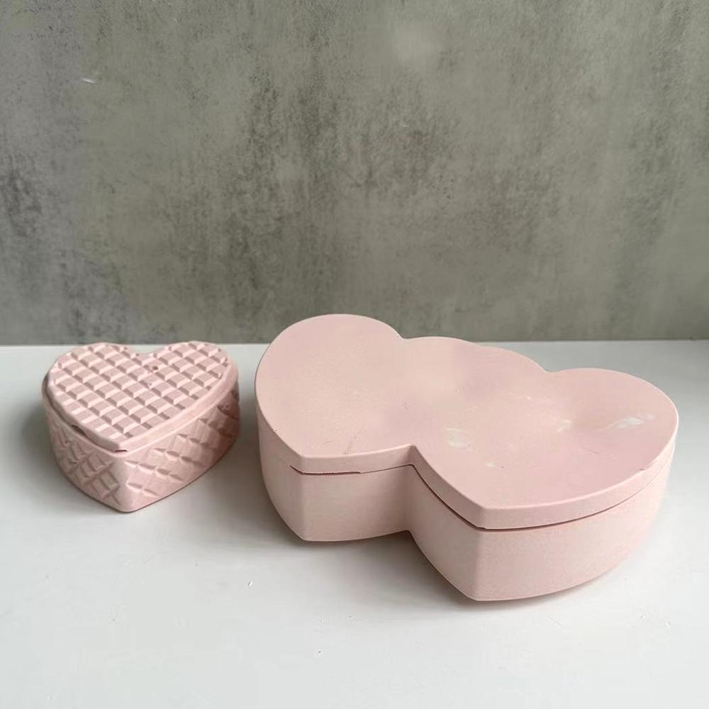 Herzförmige Aufbewahrungsbox, Gipsform, Aufbewahrungsbox, Silikonform für Topf, Gips, Kerzenbox, Harzform, Geschenk, Kerzenglasherstellung