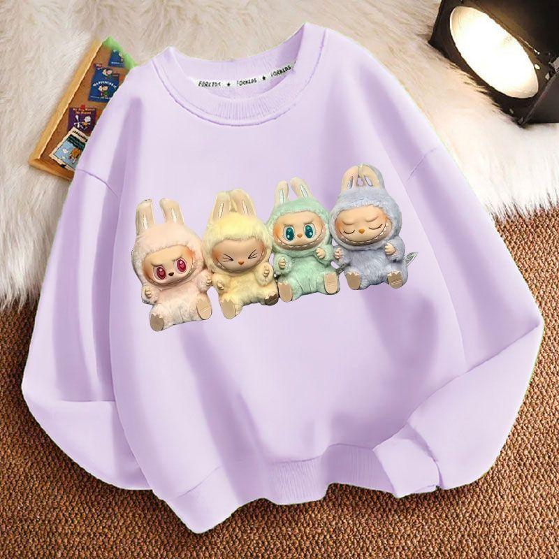 

Милые весенне-осенние толстовки с круглым вырезом для мальчиков и девочек и детские куртки с длинными рукавами свободного кроя 130