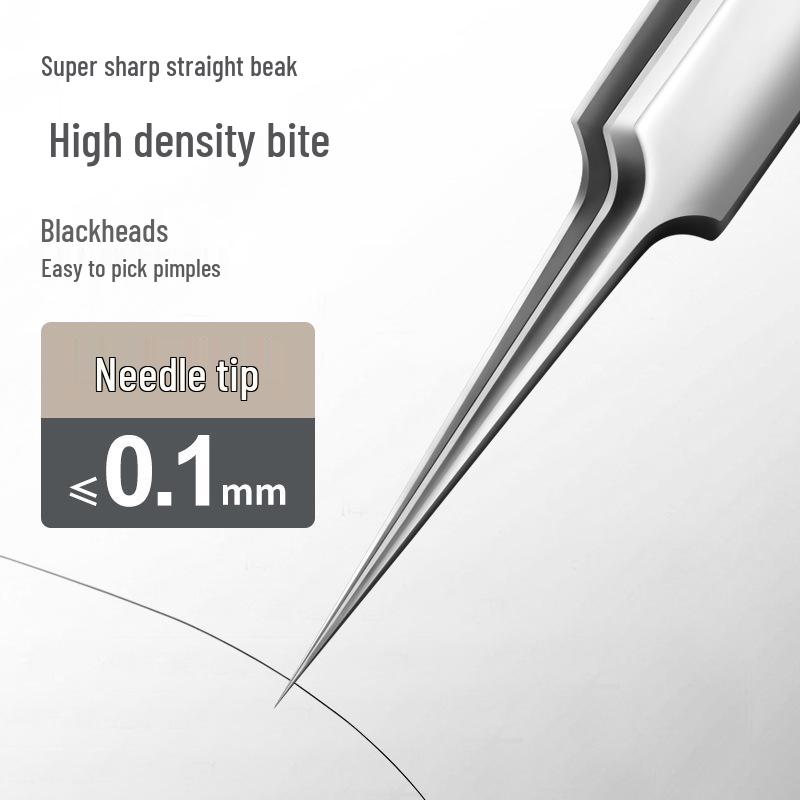 Stainless Steel Blackhead and Acne Removal Tweezers Set