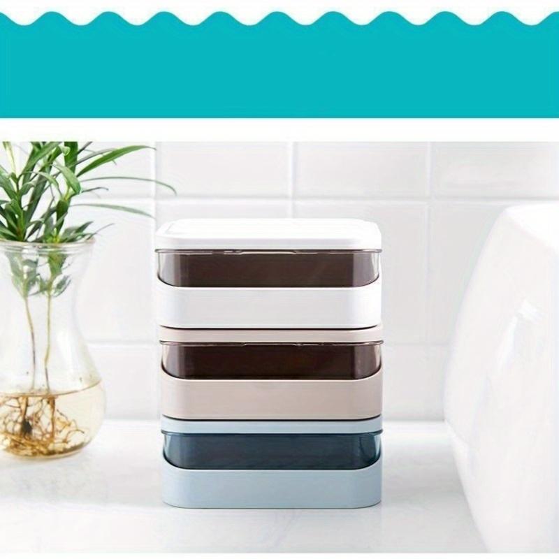 [Voděodolná mýdlenka s víkem] Přenosná mýdlenka s víkem - Voděodolná, drenážní design pro koupelnu a cestovní skladování