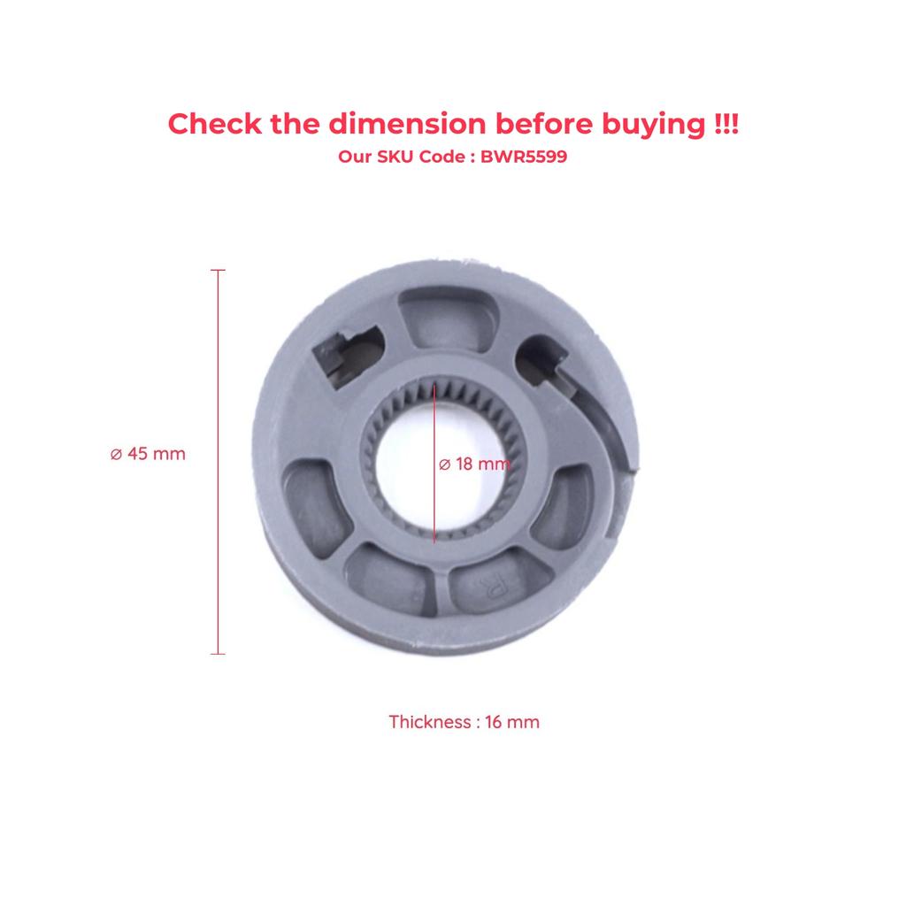 BWR5599 Window Regulator Repair Cable Roll Gear Reel Wheel Pulley Right for Range Rover L405 Sport L494 2013-2022