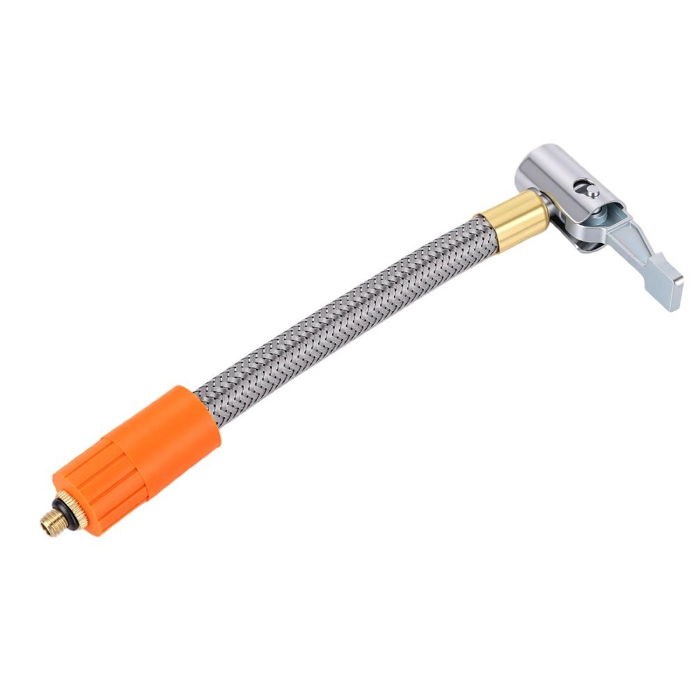 Stainless Steel Inflator Hose Extension Tube M6 x 1 Thread Air Chuck Car/Motorcycle