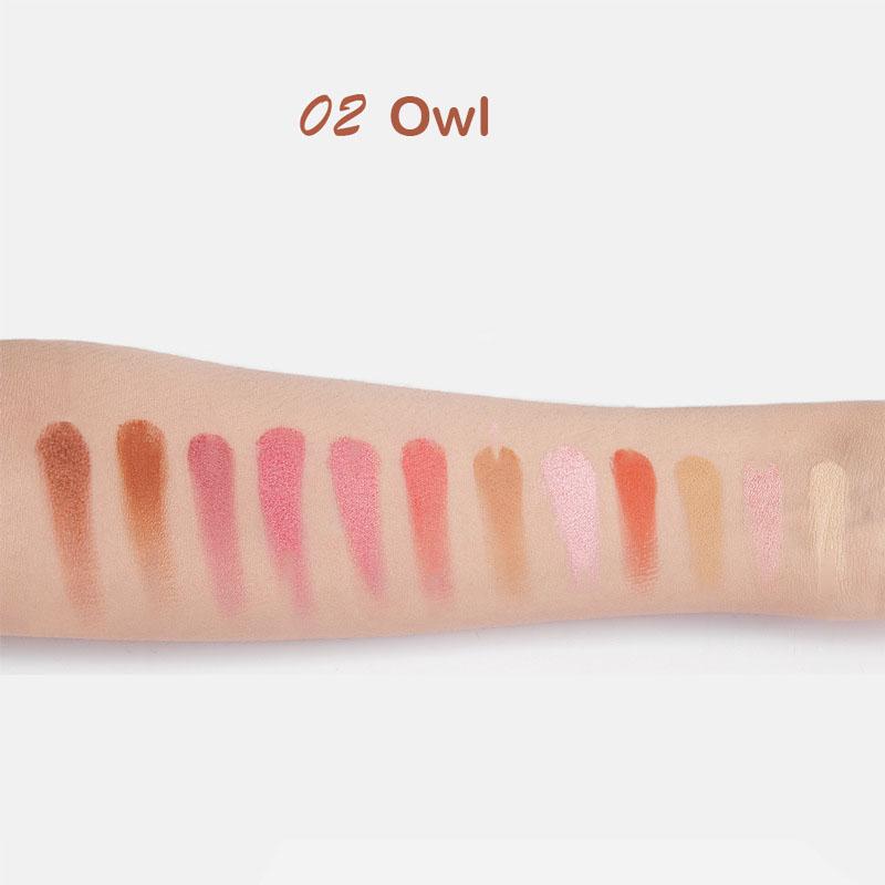 12 Χρώματα Αδιάβροχο Μακιγιάζ Eyeshadow Palette Glitter with Brush Beautiful Color Μακράς διάρκειας Καλλυντική Παλέτα