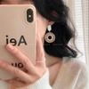 Elegant Autumn Retro Hong Kong-Style Woven Circle Earrings: Light Luxury & Exquisite Statement for Women