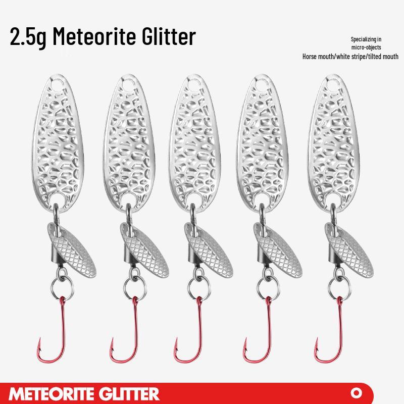 Meteorite Stone Micro Lure: Spinning Sunflower Seed Sequin Hook for Fly Fishing, Rigged for Mandarin Fish with White Stripes