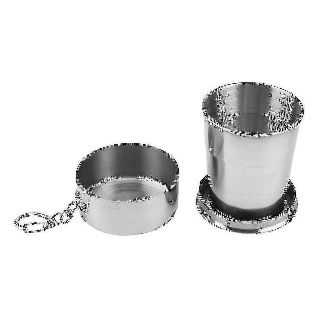 150ml Metal Steel Folding Cup 3 Sections Portable Set Mouthwash Cup Wash Cup
