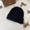 Wool Solid Color Knitted Hat for Women In Autumn and Winter Versatile Big Head Circumference Pile Hat Cold Hat Warm Face Small Wool Hat Men