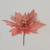 Gold Dust Christmas Decoration, Christmas Flowers Christmas Tree Flocking Cloth Decorative Flower Cuttings Double Sequins Simulated Flowers