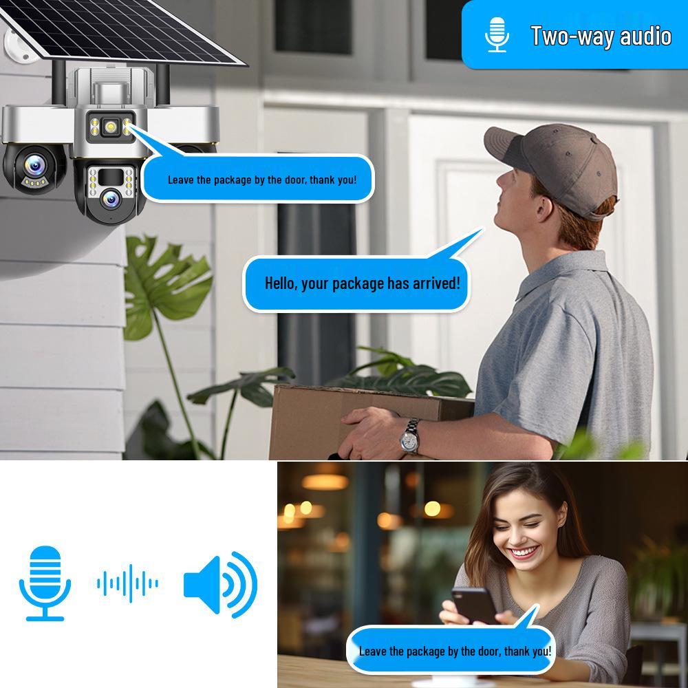 Abu Lion 4G Solar-Powered Outdoor Camera, Waterproof, 360° Coverage, Remote Monitoring